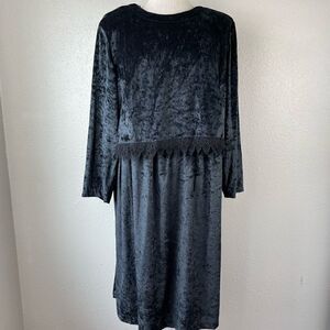 Vintage Just Desserts Two Piece Black Velour Top and Dress Size 20 EUC